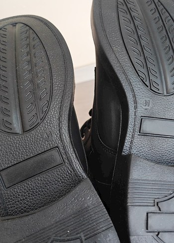 Unisex Siyah Bağcıklı fermuarlı ortapedik bot - Görsel 6