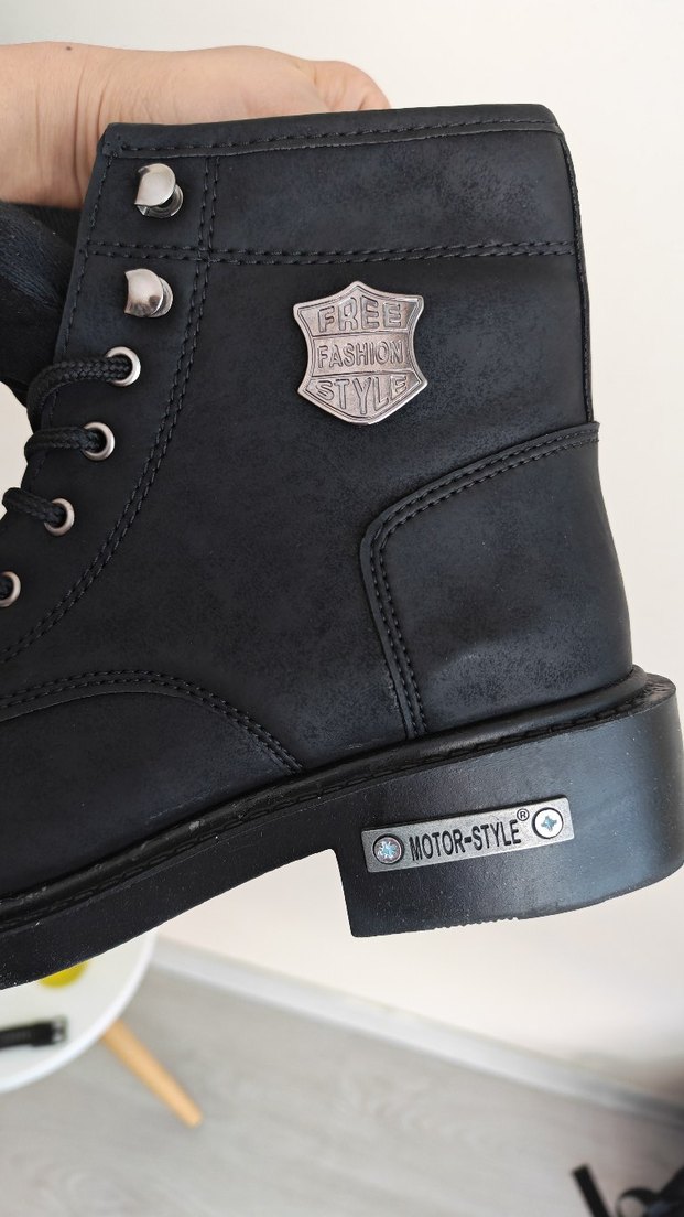 Unisex Siyah Bağcıklı fermuarlı ortapedik bot - Görsel 4