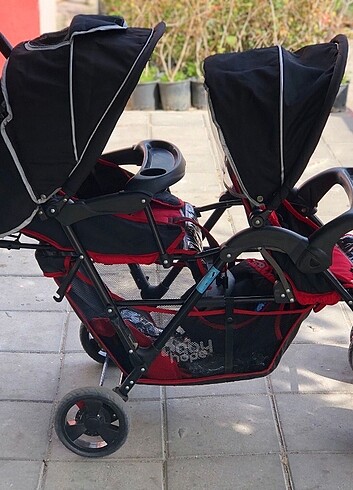 9- 36 kg Beden kırmızı Renk İkiz bebek arabası babyhope