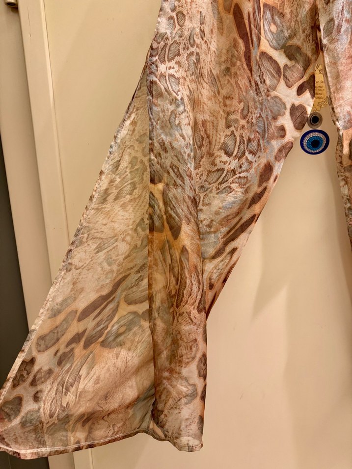 Leopar desenli plaj pantolon - Görsel 5