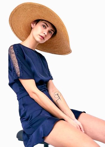 Zara Lacivert Tulum - Görsel 4