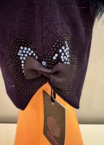 Kristal taşlı Çift ponponlu Kürklü Kadın Bere - Görsel 4