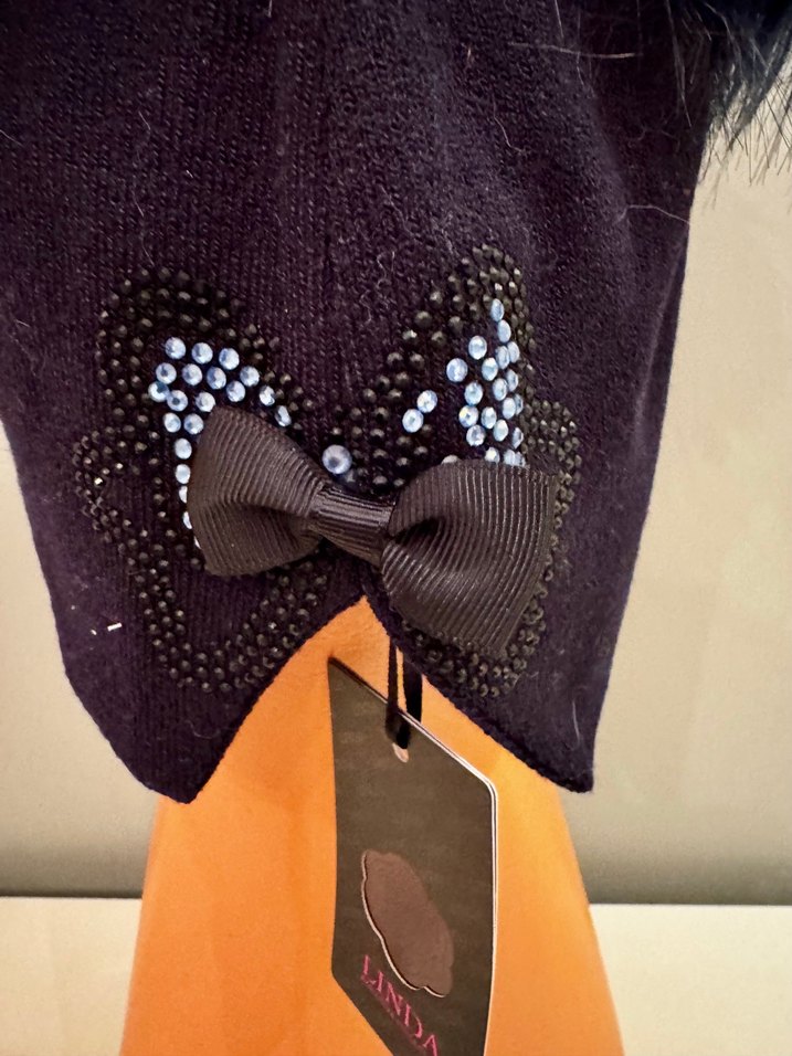 Kristal taşlı Çift ponponlu Kürklü Kadın Bere - Görsel 4