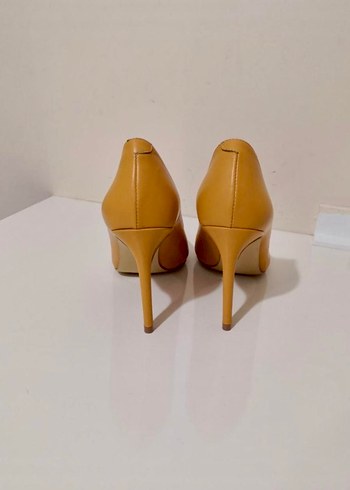 Pier Lucci Sarı Deri Stiletto Kadın Topuklu Ayakkabı - Görsel 6