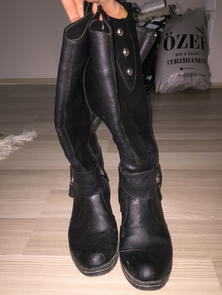 Diğer Siyah deri çizme