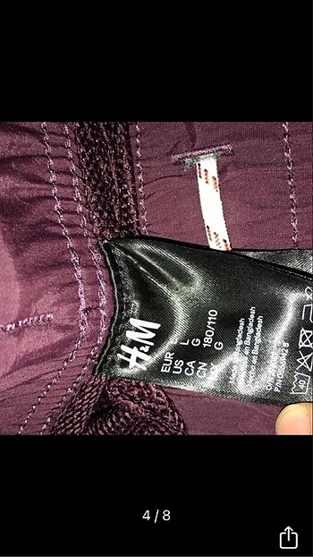 l Beden bordo Renk H&M erkek mayo şort