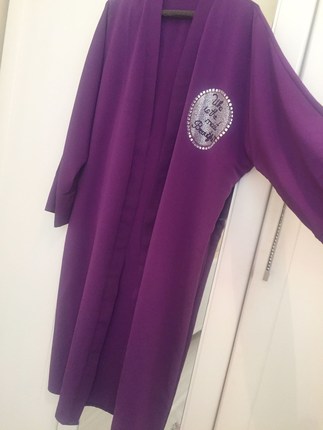 Tasarımcı Mor abaya