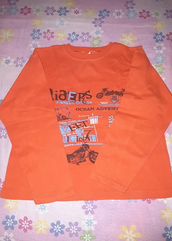 Turuncu Baskılı Erkek Çocuk Sweatshirt - Görsel 2