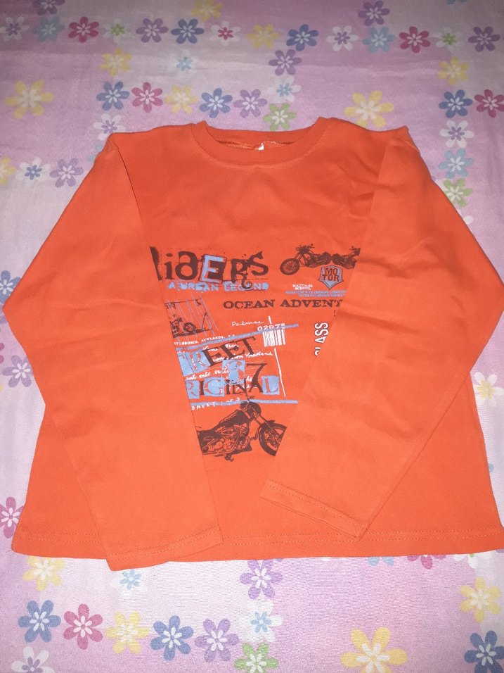 Turuncu Baskılı Erkek Çocuk Sweatshirt - Görsel 2