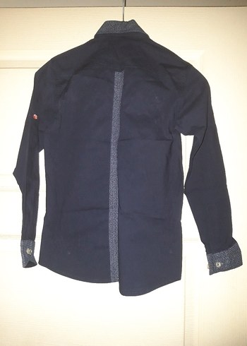 Erkek Çocuk Lacivert Denim Uzun Kollu Gömlek - Görsel 2