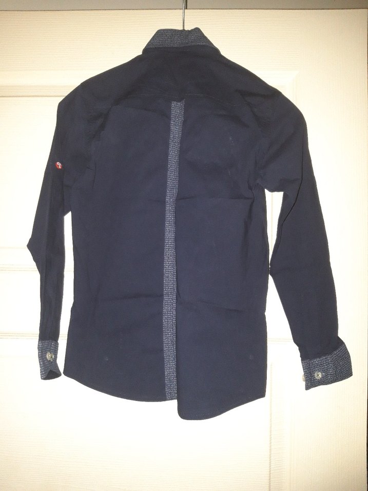 Erkek Çocuk Lacivert Denim Uzun Kollu Gömlek - Görsel 2