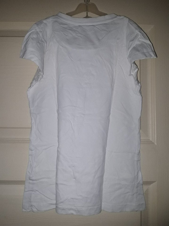 Beyaz Kısa Kollu Basic Kadın Tişört - Görsel 2