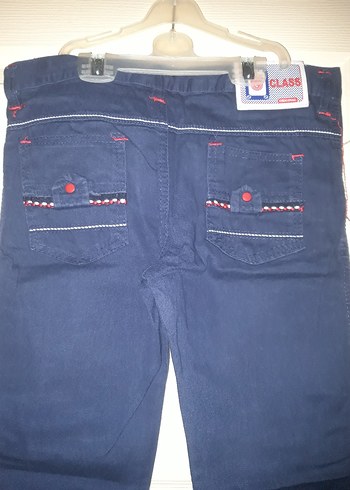 Lacivert Desenli Erkek Çocuk Denim Pantolon - Görsel 3