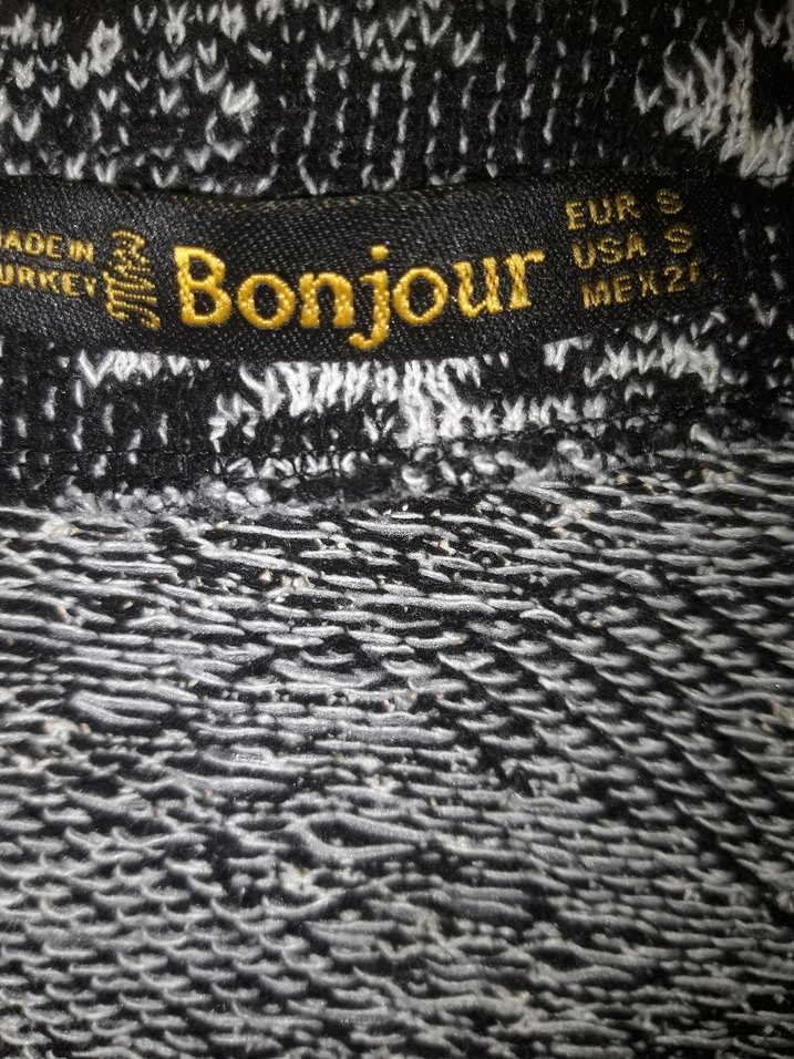 Bohem Gri Desenli Örgü Kadın Hırka - Görsel 5