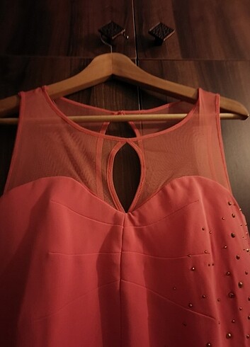 Pembe nişan elbisesi - Görsel 5