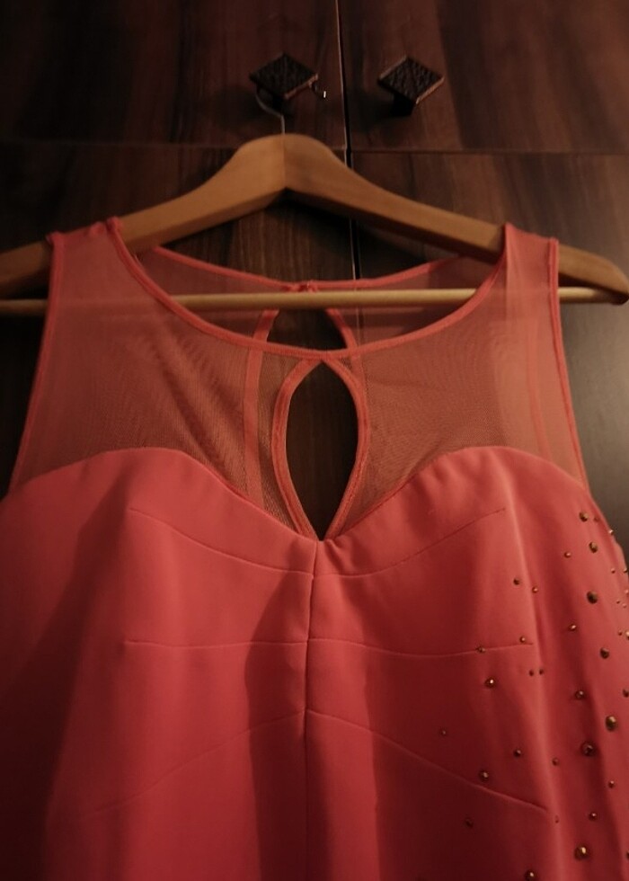 Pembe nişan elbisesi - Görsel 5