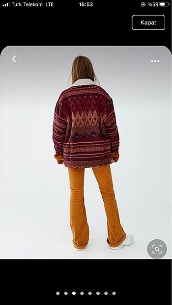 s Beden Pull & bear etnik desenli mont