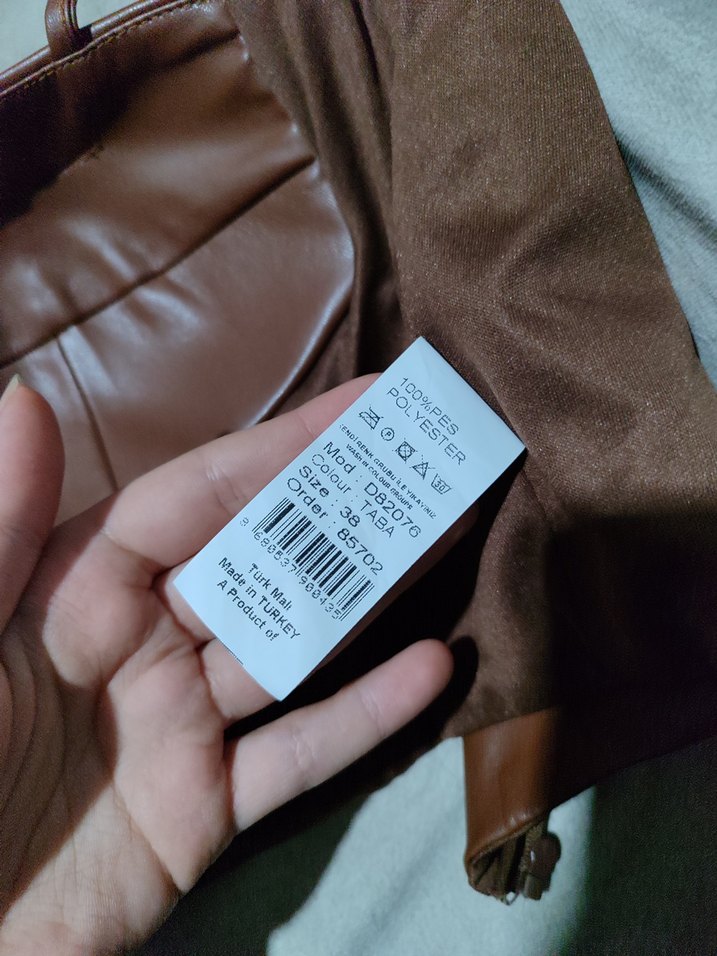 Kahverengi Deri Askılı Straplez Büstiyer - Görsel 4