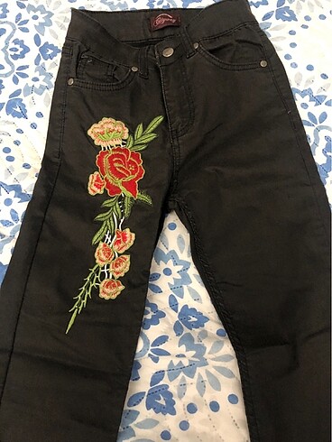 xs Beden Desenli mumlu pantalon