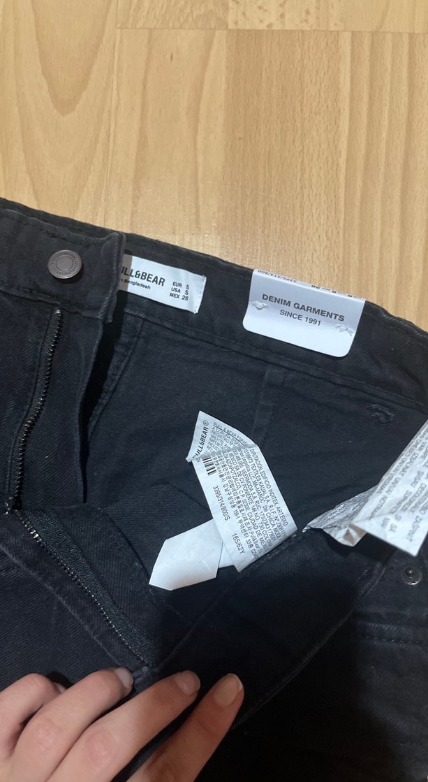 Kadın Siyah Kot Kısa Mini Etek - Görsel 2