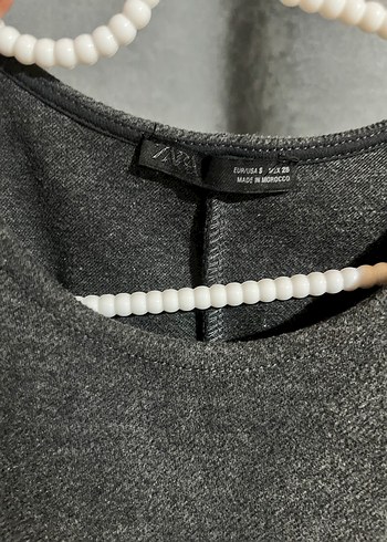 Kemer Detaylı Gri Kolsuz Mini Elbise - Görsel 3