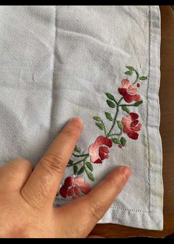 Bohem Çiçek Nakışlı El Yapımı sunumluk