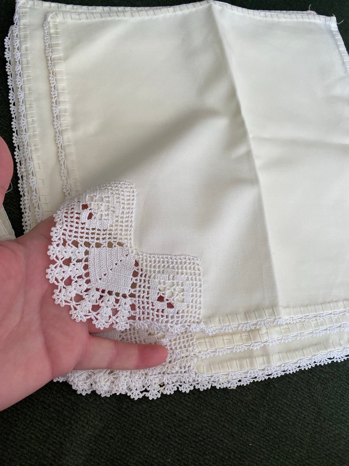 7 adet ceyizlik dantel pecete - Görsel 3