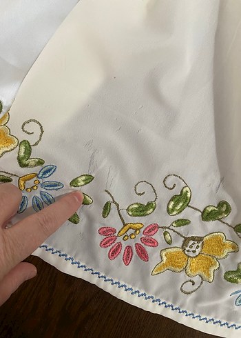 Nakışlı Beyaz Bohem runner - Görsel 5