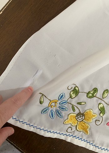 Nakışlı Beyaz Bohem runner - Görsel 7