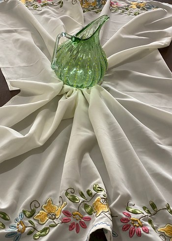 Nakışlı Beyaz Bohem runner - Görsel 2