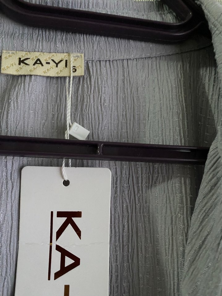 Gri Uzun Kollu  Gömlek etiketli - Görsel 4