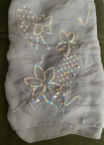 Gri Bohem Kadın Şal - Görsel 2