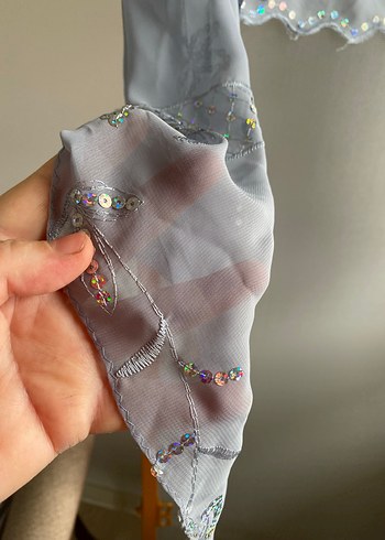 Gri Bohem Kadın Şal - Görsel 6