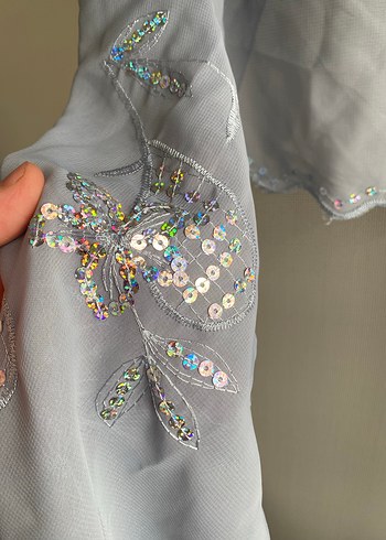 Gri Bohem Kadın Şal - Görsel 5