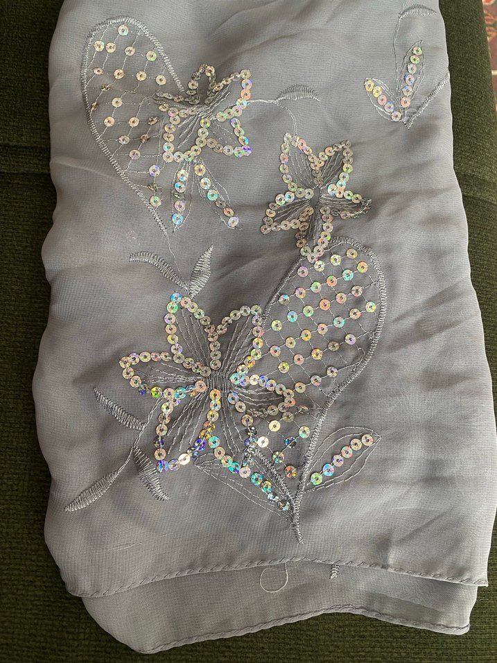 Gri  Bohem Kadın Şal - Görsel 2