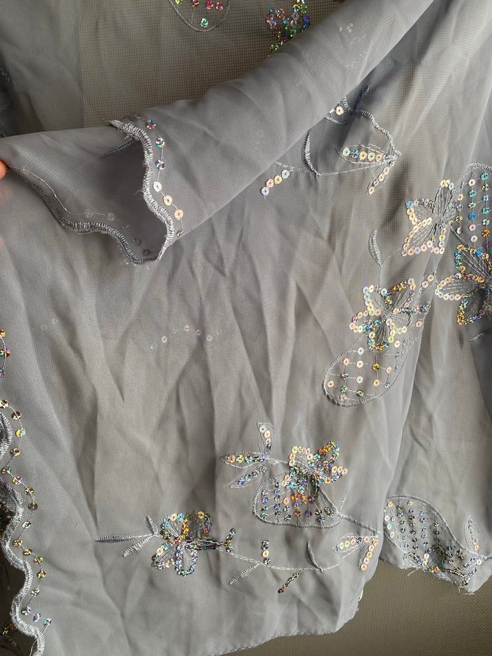 Gri  Bohem Kadın Şal - Görsel 4