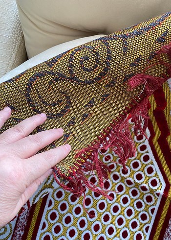 Bordo Nakışlı hediyelik seccade - Görsel 3