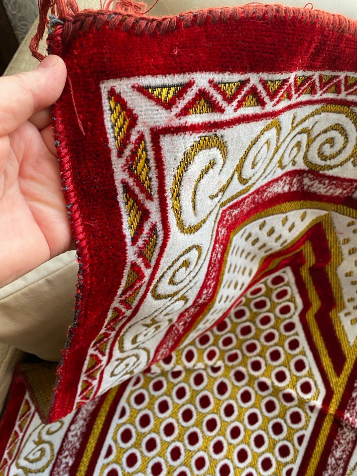 Bordo Nakışlı hediyelik seccade - Görsel 2