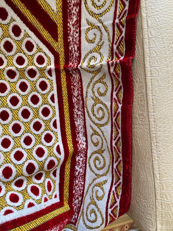 Bordo Nakışlı hediyelik seccade - Görsel 4