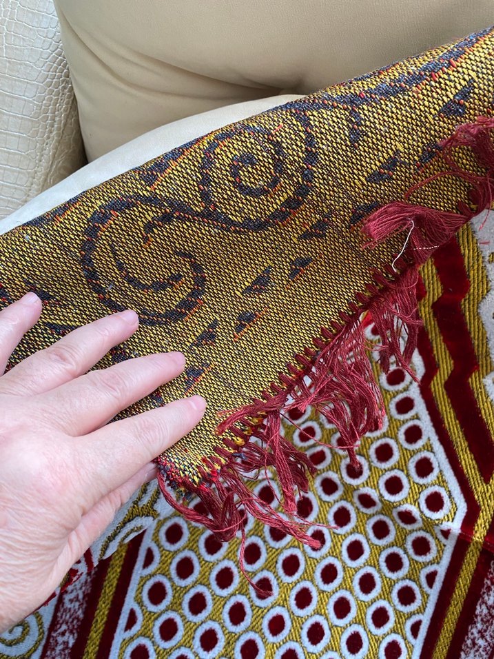 Bordo Nakışlı hediyelik seccade - Görsel 3