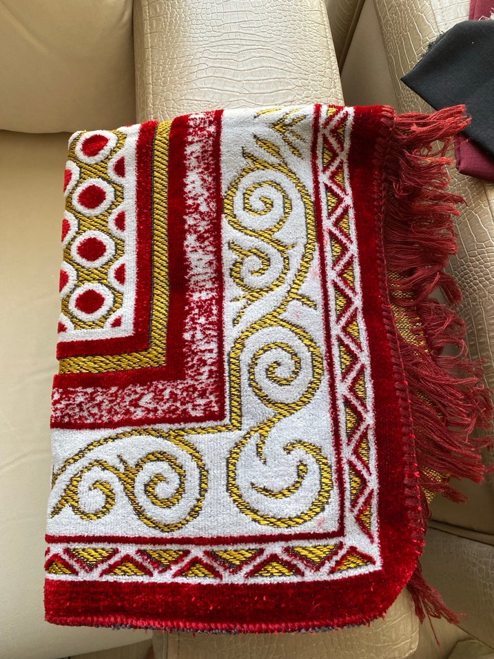 Bordo Nakışlı hediyelik seccade - Görsel 5