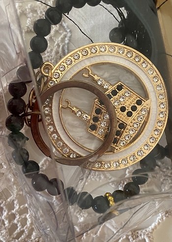 Altın Renkli  Tesbih ve Dijital Sayıcı ve anahtarlik - Görsel 2