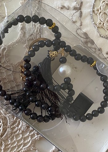 Altın Renkli  Tesbih ve Dijital Sayıcı ve anahtarlik - Görsel 3