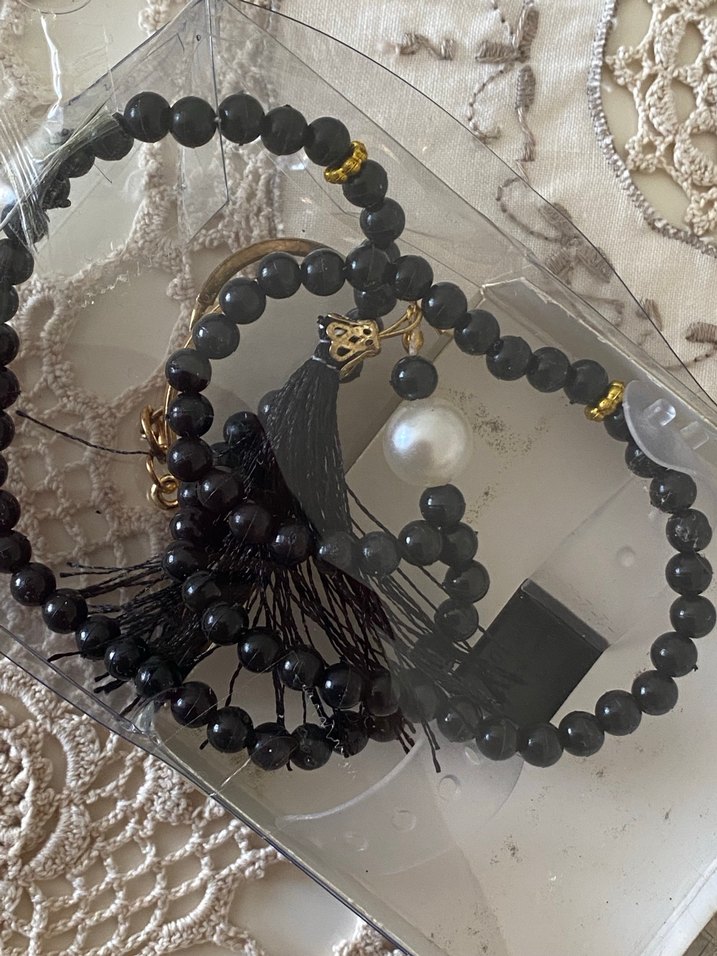 Altın Renkli  Tesbih ve Dijital Sayıcı ve anahtarlik - Görsel 3