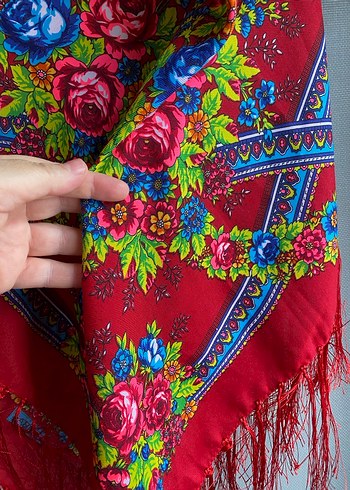 Renkli Püsküllü Kadın Şal sifir - Görsel 2