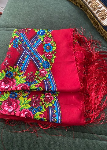 Renkli Püsküllü Kadın Şal sifir - Görsel 5