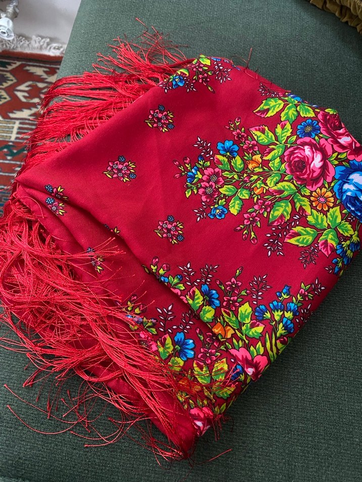 Renkli Püsküllü Kadın Şal sifir - Görsel 4