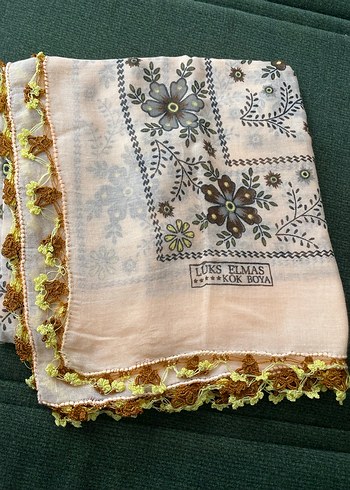 Dantel Detaylı Beyaz Bohem Kadın yazma - Görsel 4