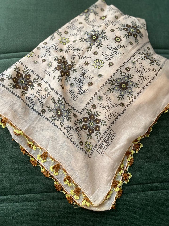 Dantel Detaylı Beyaz Bohem Kadın yazma - Görsel 2