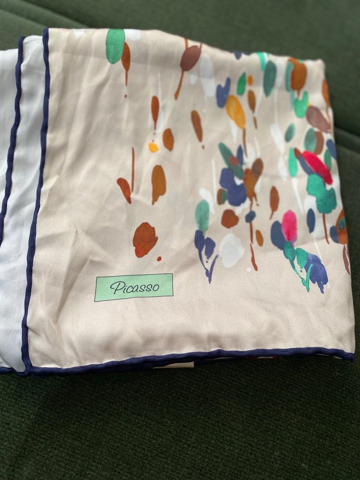 Çok Renkli İpek Kadın esarp - Görsel 4